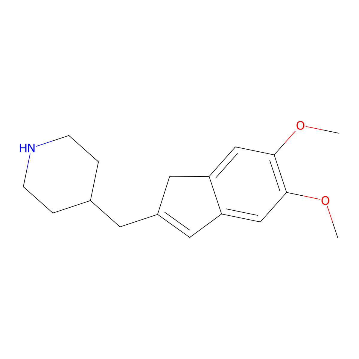 4-((5,6-Dimethoxy-1H-inden-2-YL)methyl)piperidine molecular structure, CAS 1026443-48-0