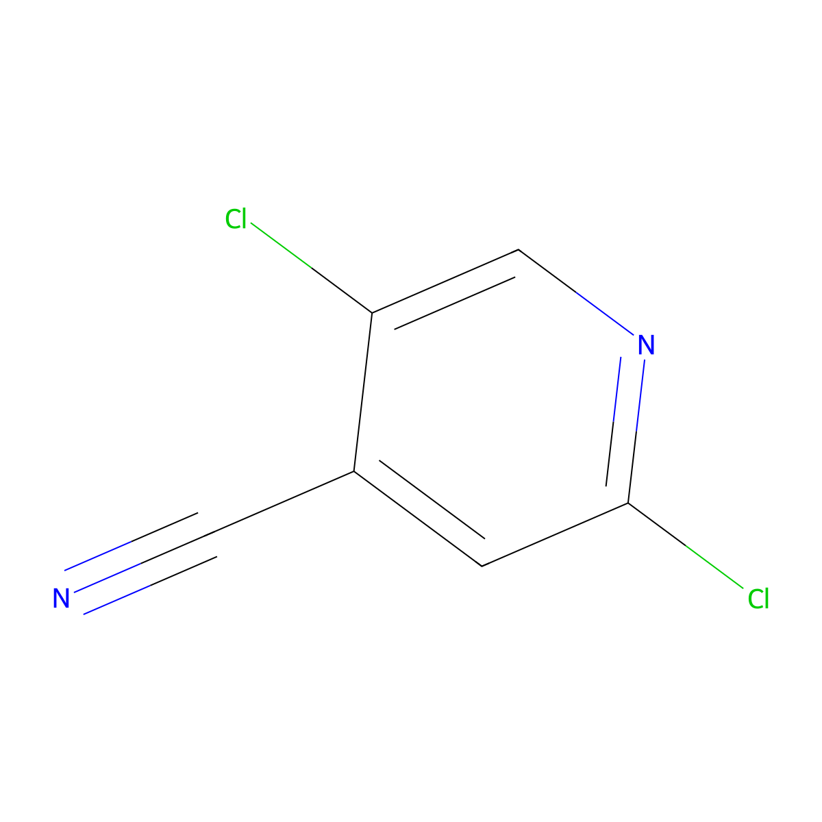 2,5-Dichloropyridine-4-carbonitrile molecular structure, CAS 102645-35-2