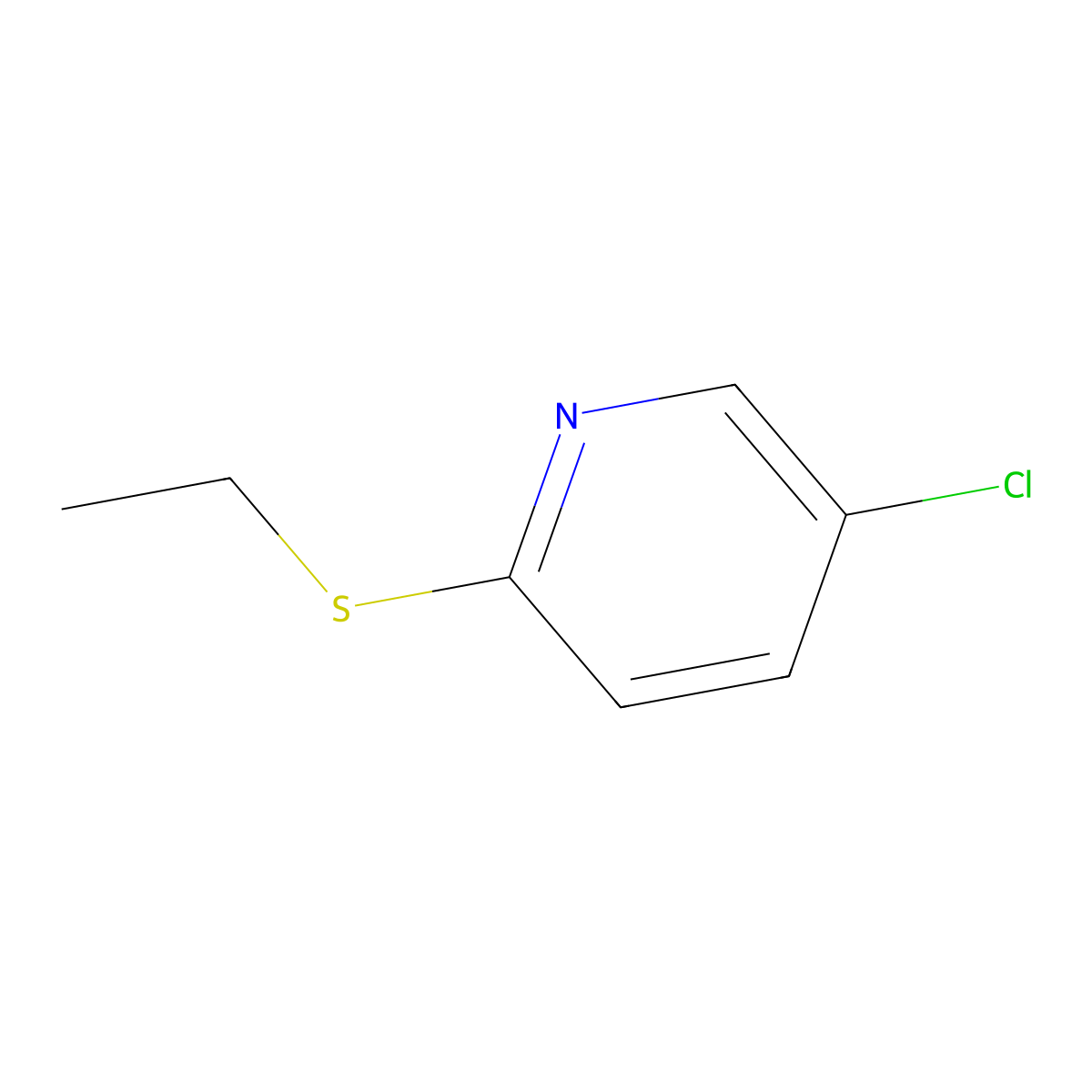 5-chloro-2-(ethylthio)Pyridine molecular structure, CAS 102645-38-5