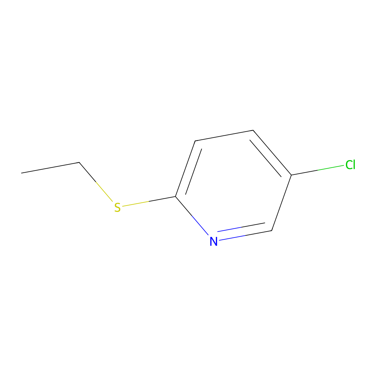 5-chloro-2-(ethylthio)Pyridine molecular structure, CAS 102645-38-5