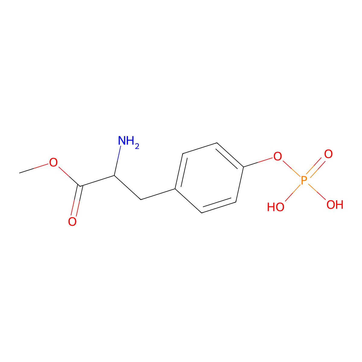 {4-[(2S)-2-amino-3-methoxy-3-oxopropyl]phenoxy}phosphonic acid molecular structure, CAS 1026455-18-4