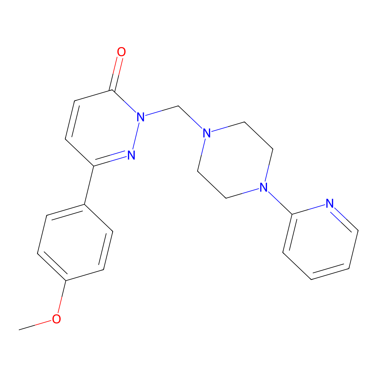 6-(4-methoxyphenyl)-2-{[4-(pyridin-2-yl)piperazin-1-yl]methyl}pyridazin-3(2H)-one molecular structure, CAS 1026481-47-9