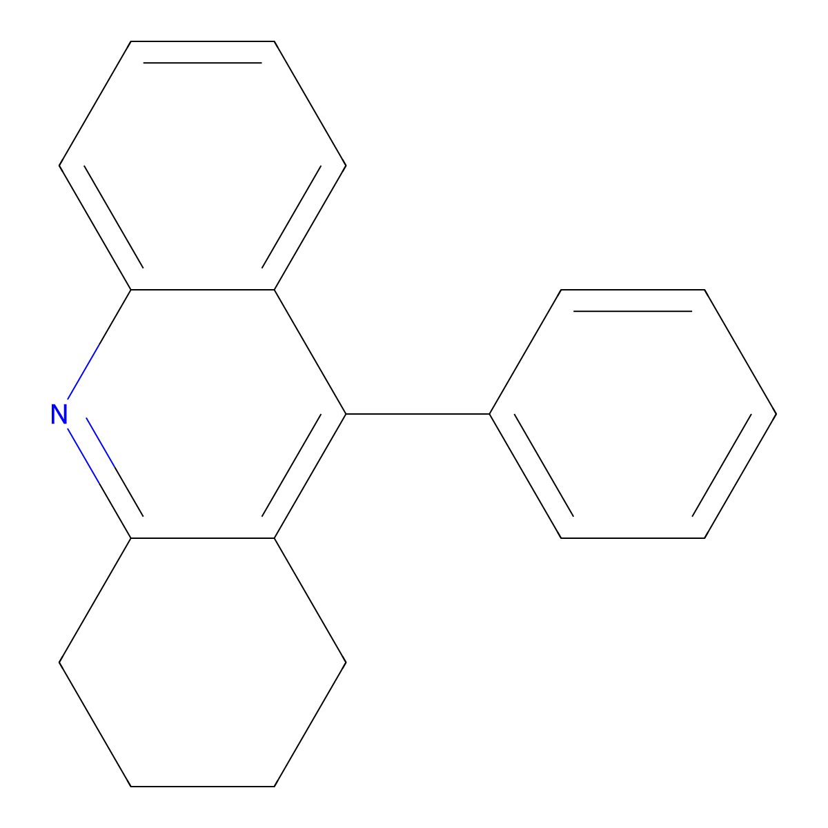 Acridine, 1,2,3,4-tetrahydro-9-phenyl- molecular structure, CAS 10265-83-5