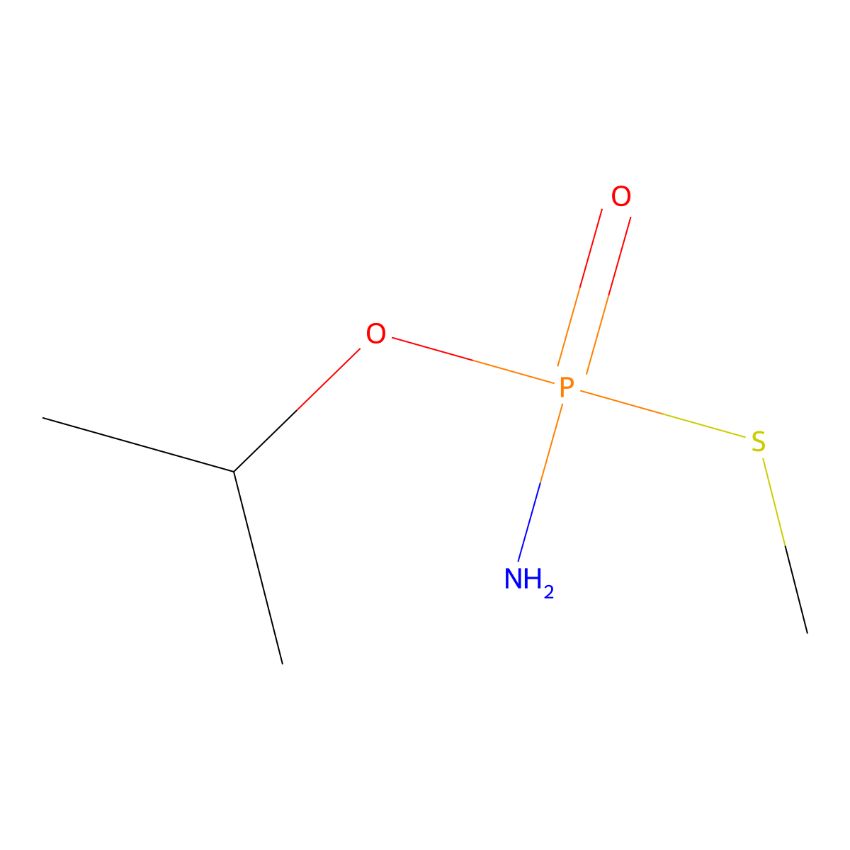 Phosphoramidothioic acid, O-isopropyl S-methyl ester molecular structure, CAS 10265-95-9
