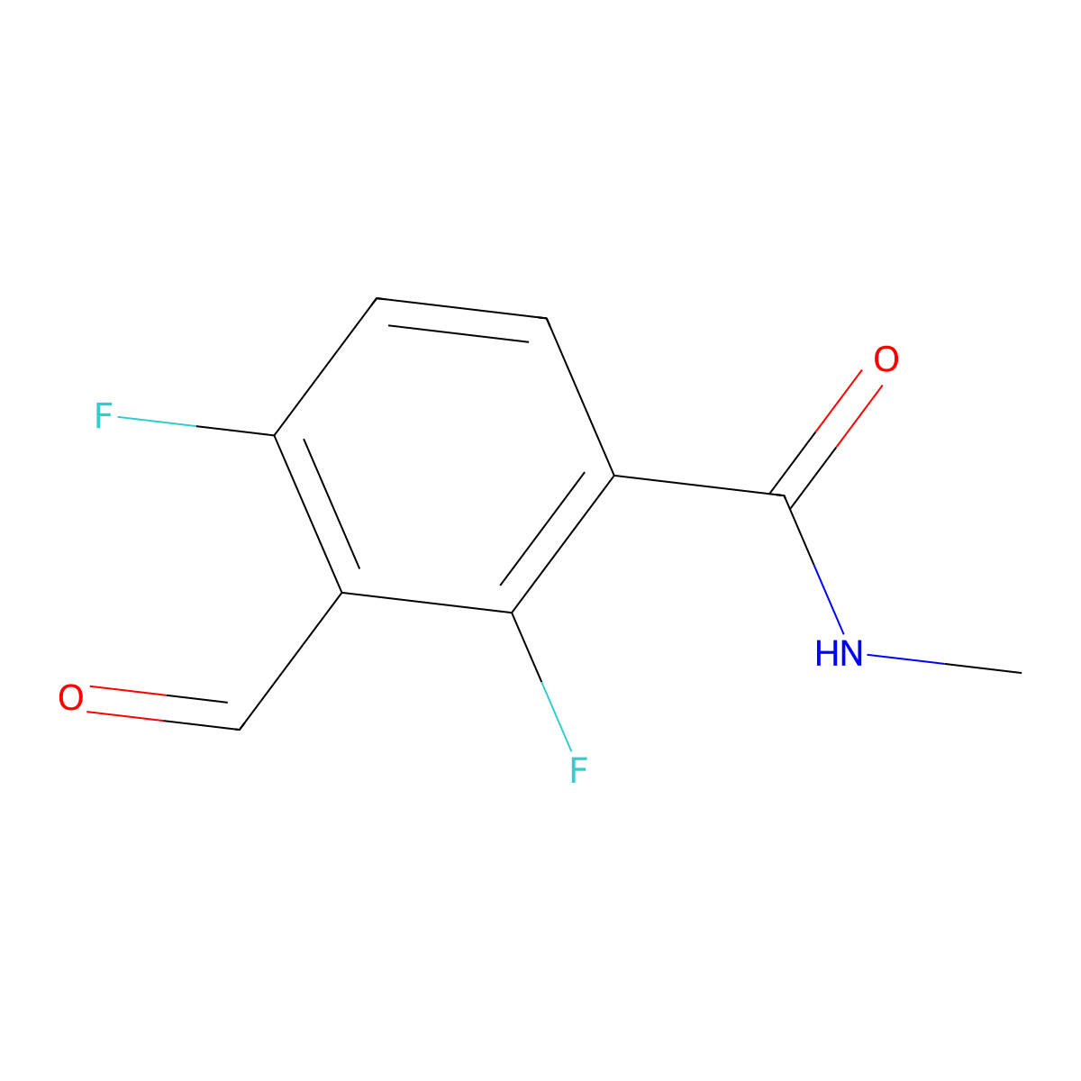 2,4-difluoro-3-formyl-N-methylbenzamide molecular structure, CAS 1026500-48-0