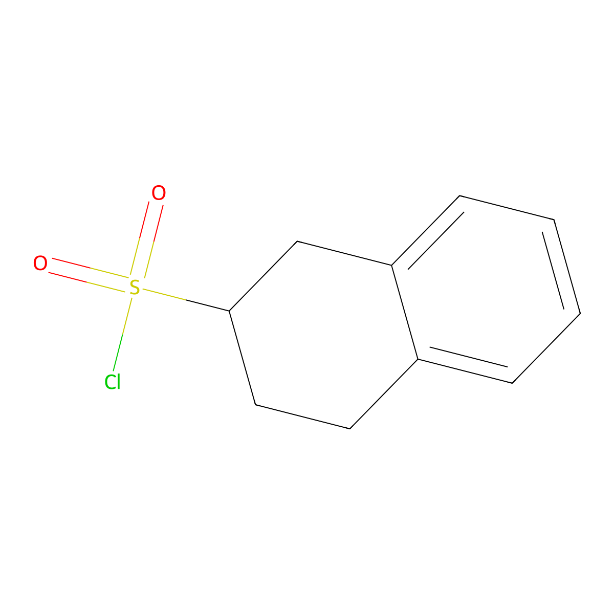 1,2,3,4-Tetrahydronaphthalene-2-sulfonyl chloride molecular structure, CAS 102653-21-4