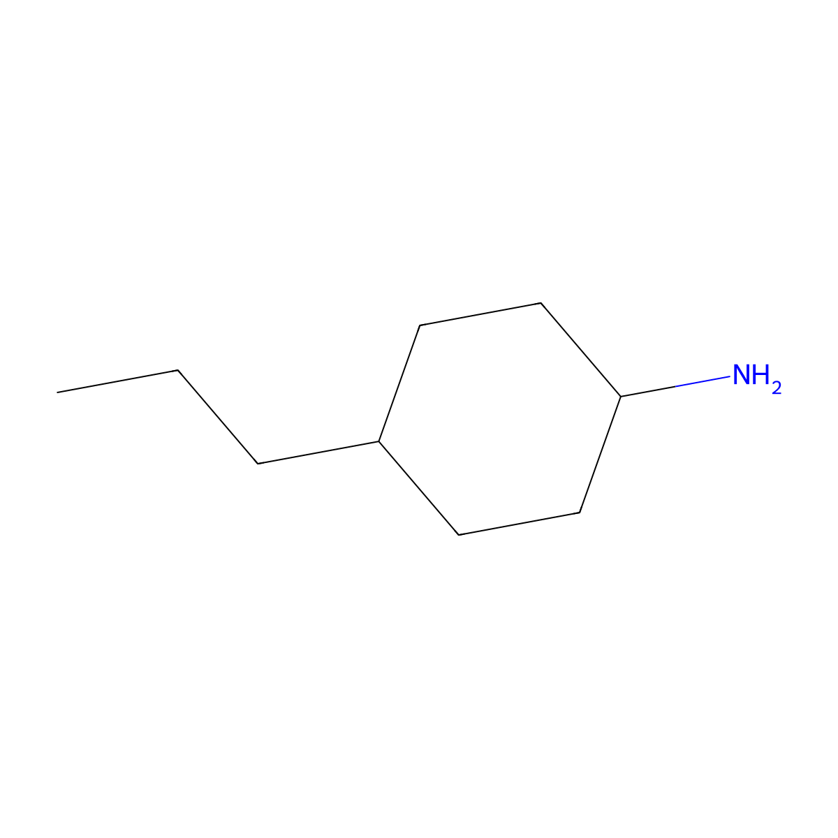 4-Propylcyclohexylamine molecular structure, CAS 102653-37-2