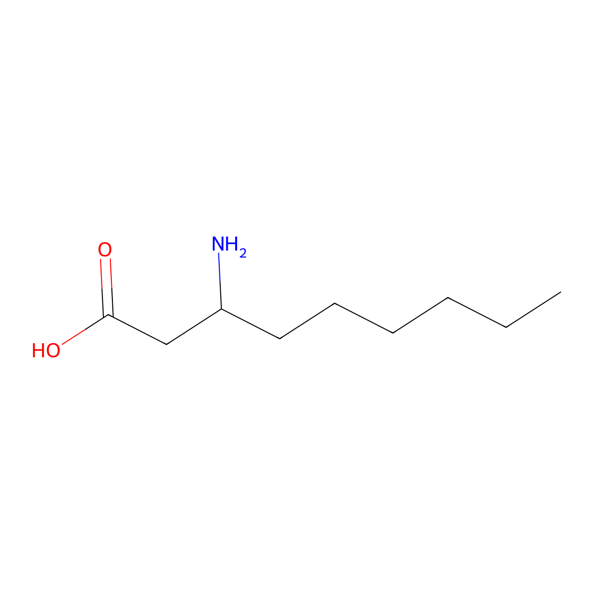 3-Aminononanoic acid molecular structure, CAS 102653-40-7