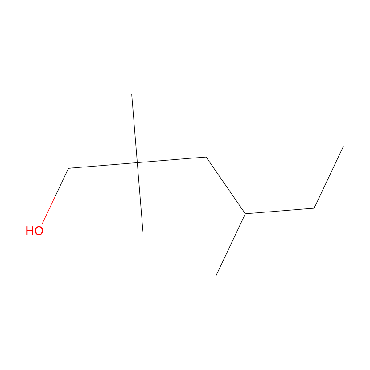 2,2,4-Trimethylhexan-1-ol molecular structure, CAS 102653-45-2