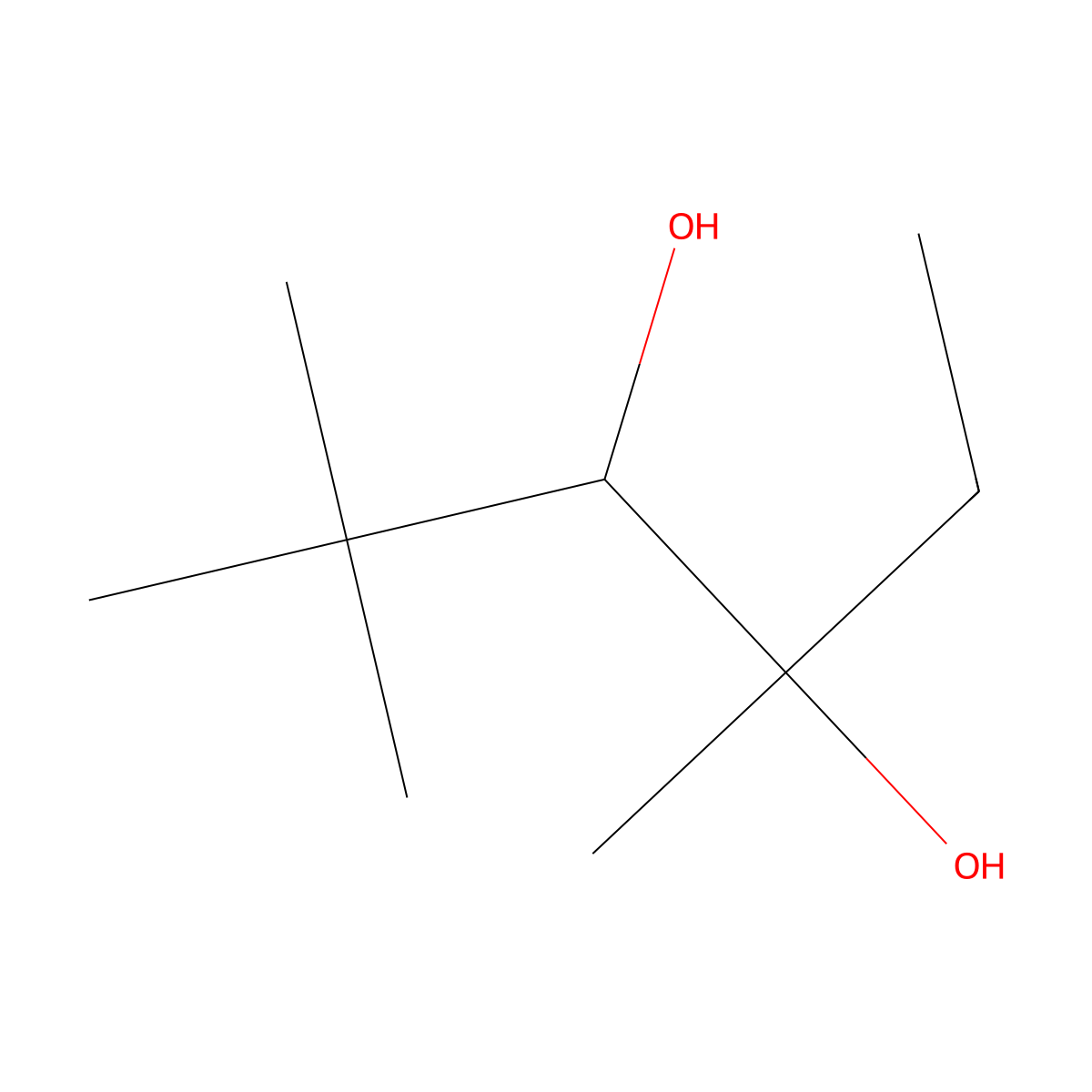 2,2,4-Trimethylhexane-3,4-diol molecular structure, CAS 102653-47-4