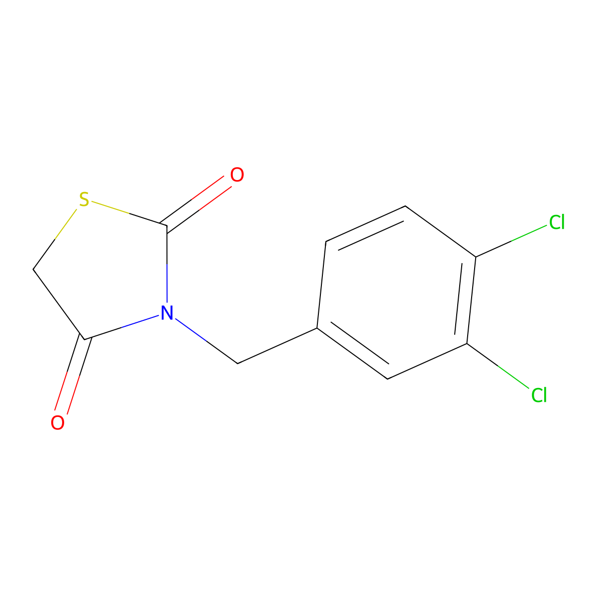 3-(3,4-Dichlorobenzyl)-1,3-thiazolidine-2,4-dione molecular structure, CAS 102653-57-6