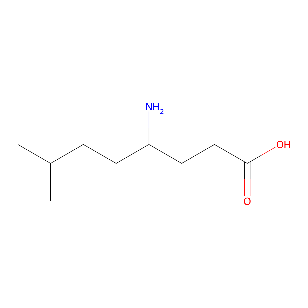 4-Amino-7-methyloctanoic acid molecular structure, CAS 102653-64-5