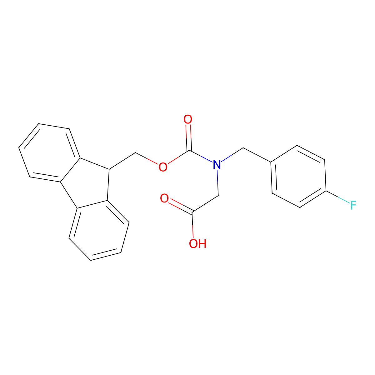 N-Fmoc-4-fluorobenzyl-glycine molecular structure, CAS 1026539-56-9