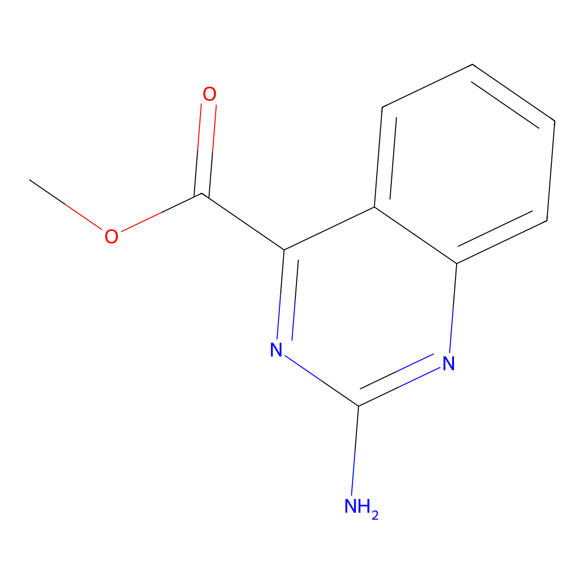 Methyl 2-aminoquinazoline-4-carboxylate molecular structure, CAS 102654-12-6