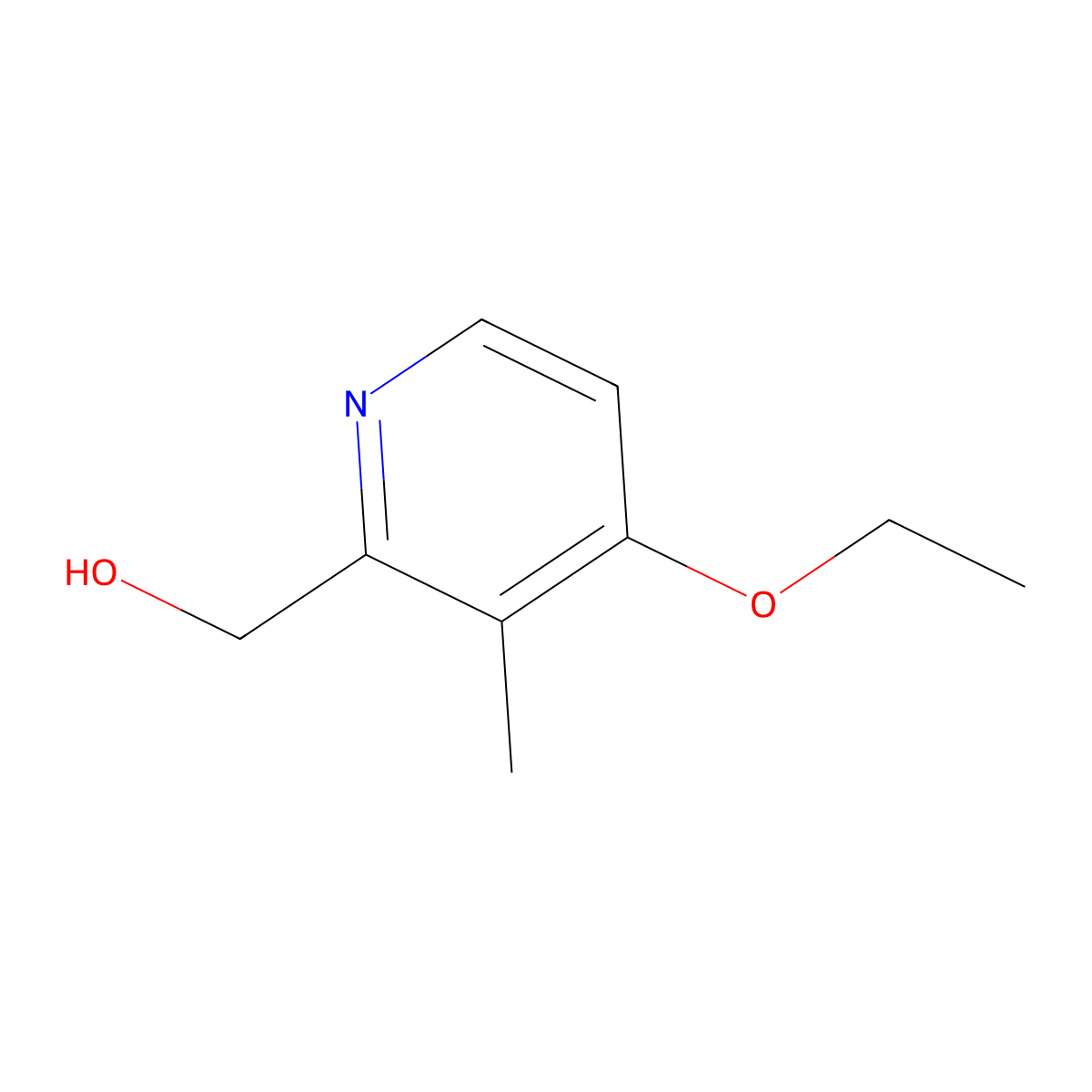 2-Hydroxymethyl-3-methyl-4-ethoxy-pyridine molecular structure, CAS 1026549-97-2