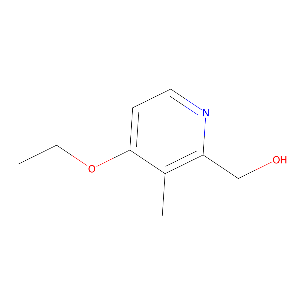 2-Hydroxymethyl-3-methyl-4-ethoxy-pyridine molecular structure, CAS 1026549-97-2
