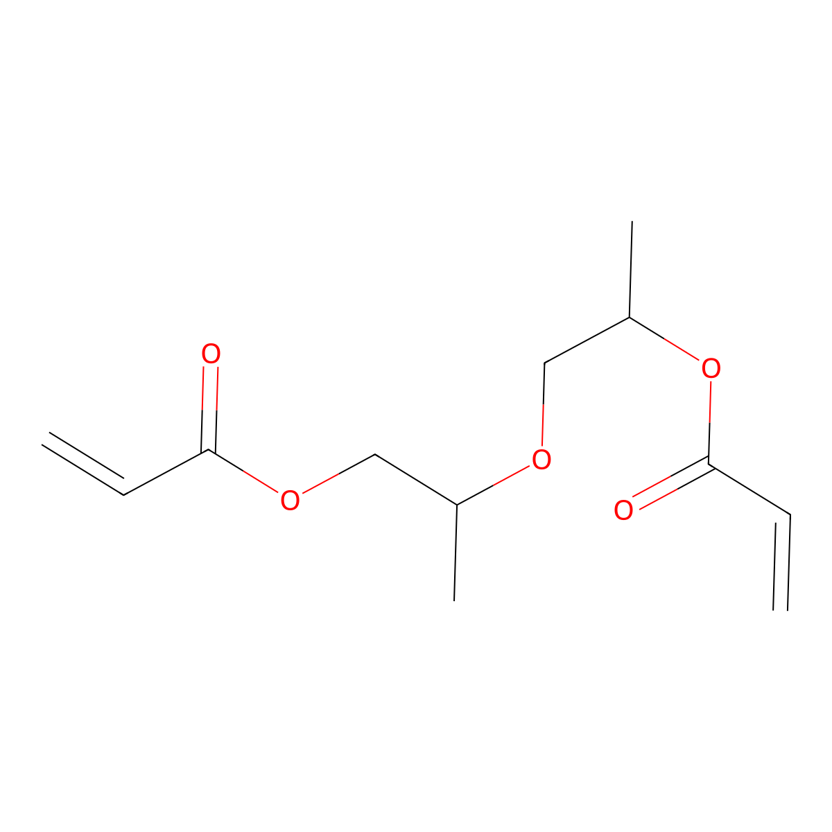 1,2'-Oxydipropanol diacrylate molecular structure, CAS 1026551-14-3