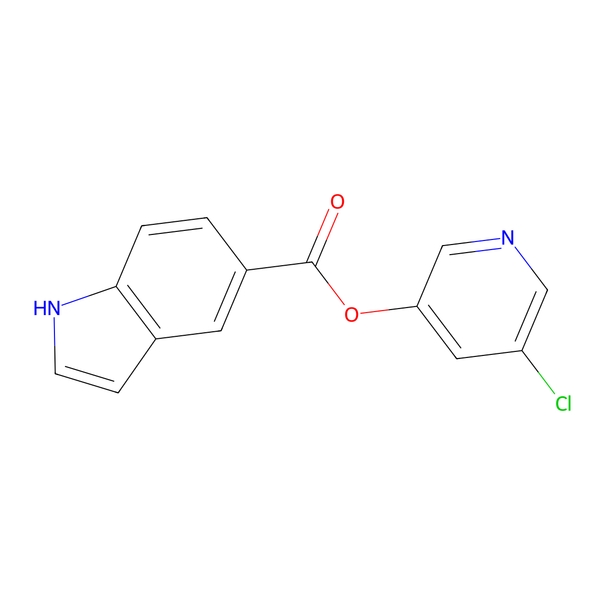(5-Chloro-3-pyridyl) 1H-indole-5-carboxylate molecular structure, CAS 1026559-41-0