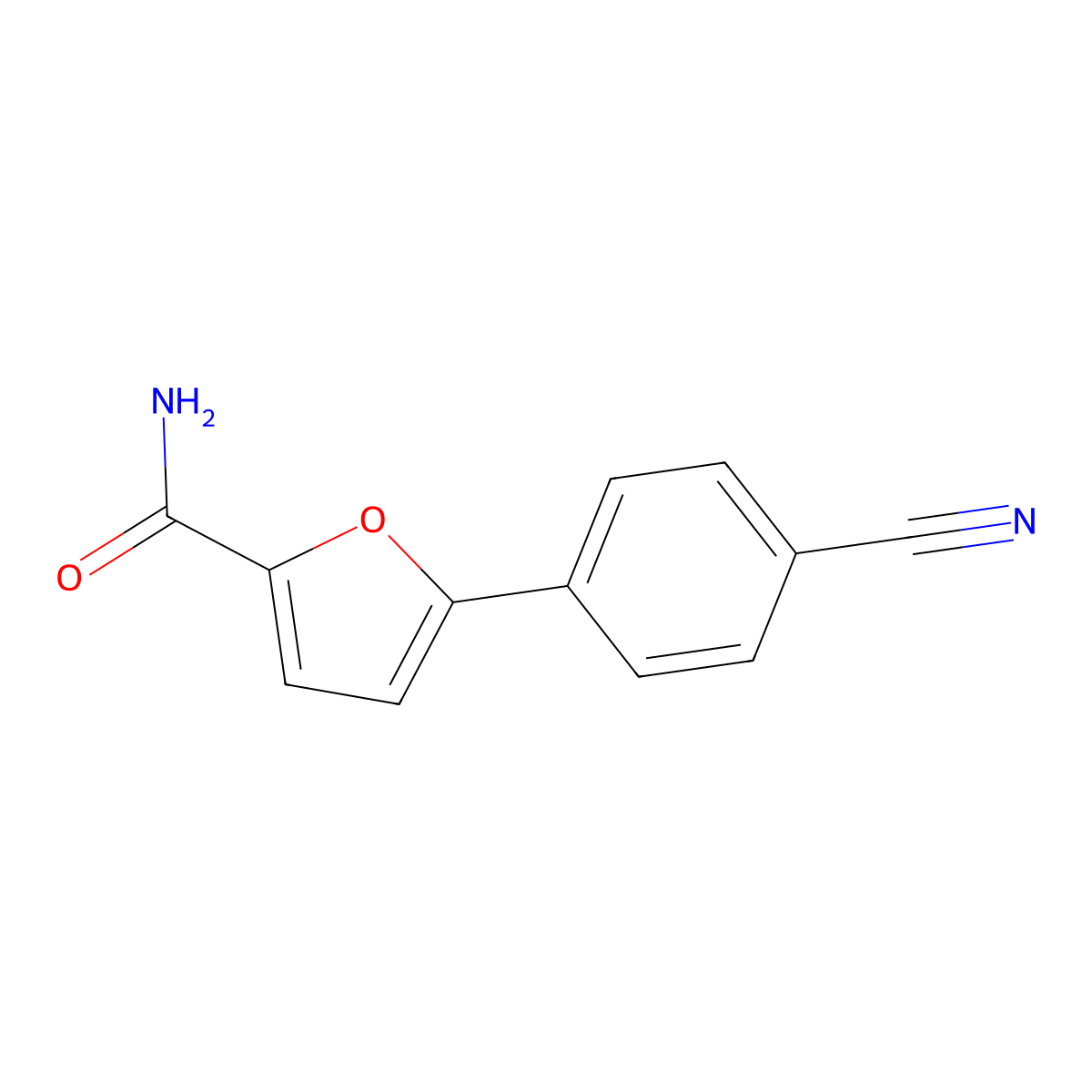 5-(4-Cyanophenyl)furan-2-carboxamide molecular structure, CAS 1026569-23-2