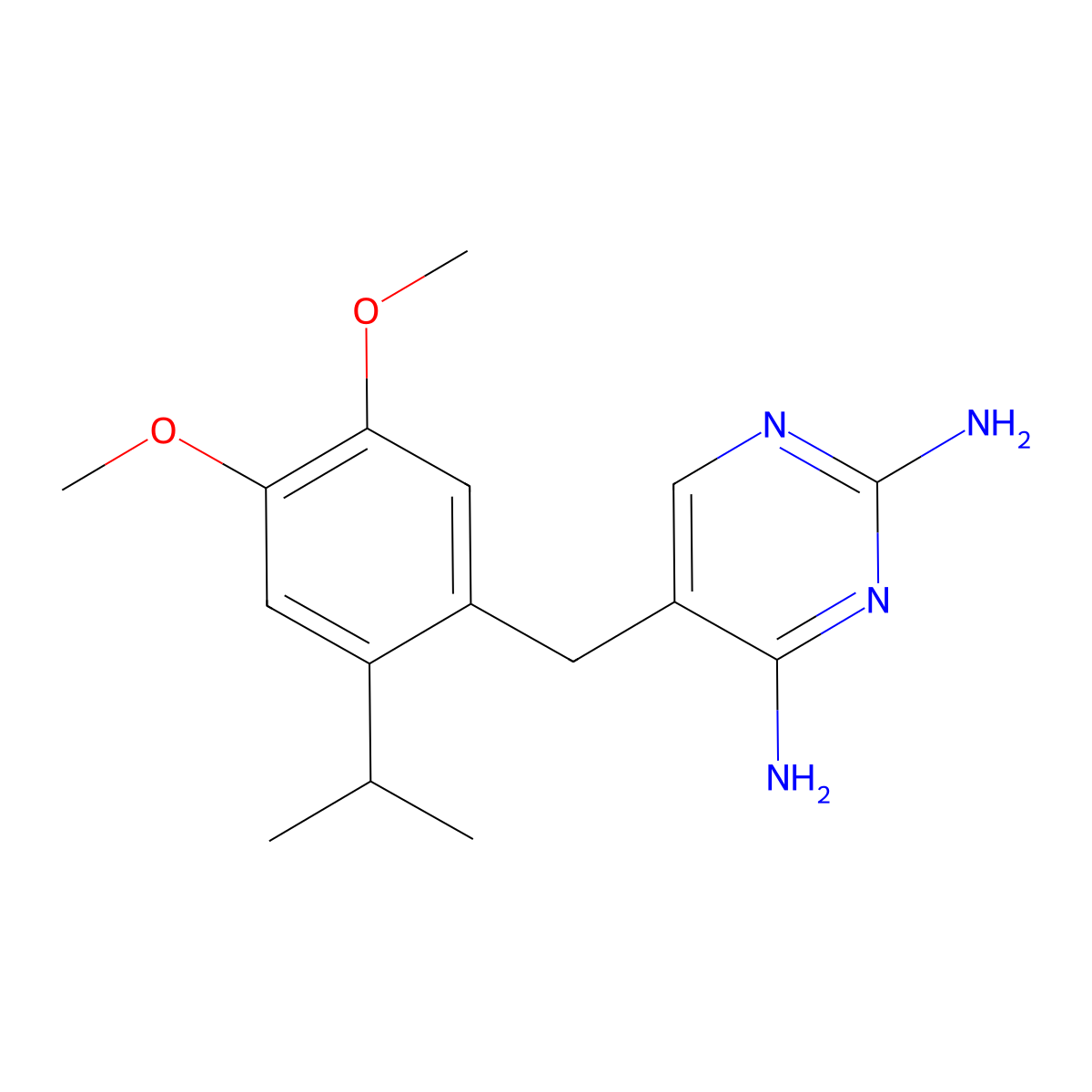 5-(2-Isopropyl-4,5-dimethoxybenzyl)pyrimidine-2,4-diamine molecular structure, CAS 1026582-88-6