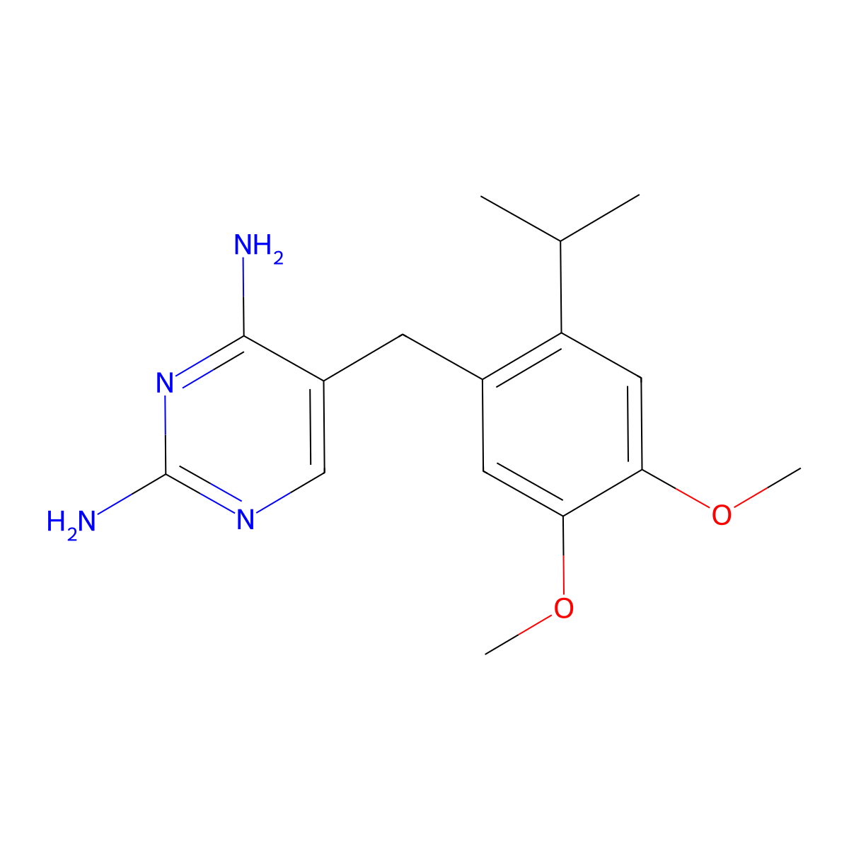 5-(2-Isopropyl-4,5-dimethoxybenzyl)pyrimidine-2,4-diamine molecular structure, CAS 1026582-88-6