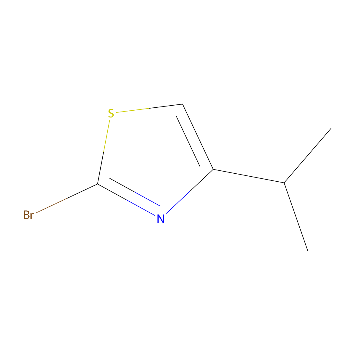 2-Bromo-4-(propan-2-yl)-1,3-thiazole molecular structure, CAS 1026598-63-9