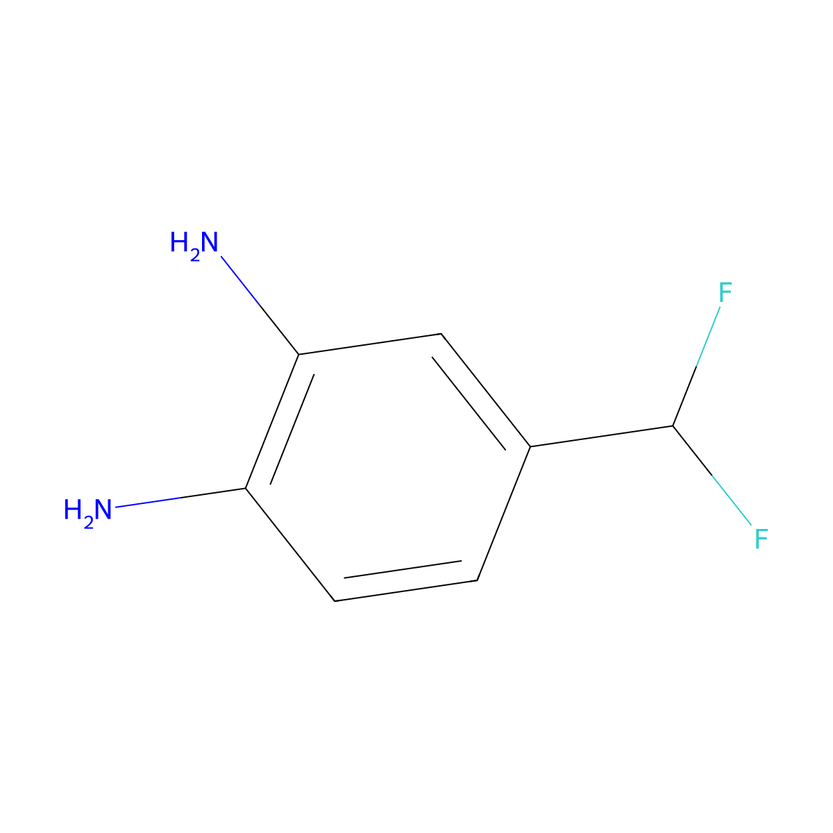 4-(Difluoromethyl)benzene-1,2-diamine molecular structure, CAS 1026610-55-8