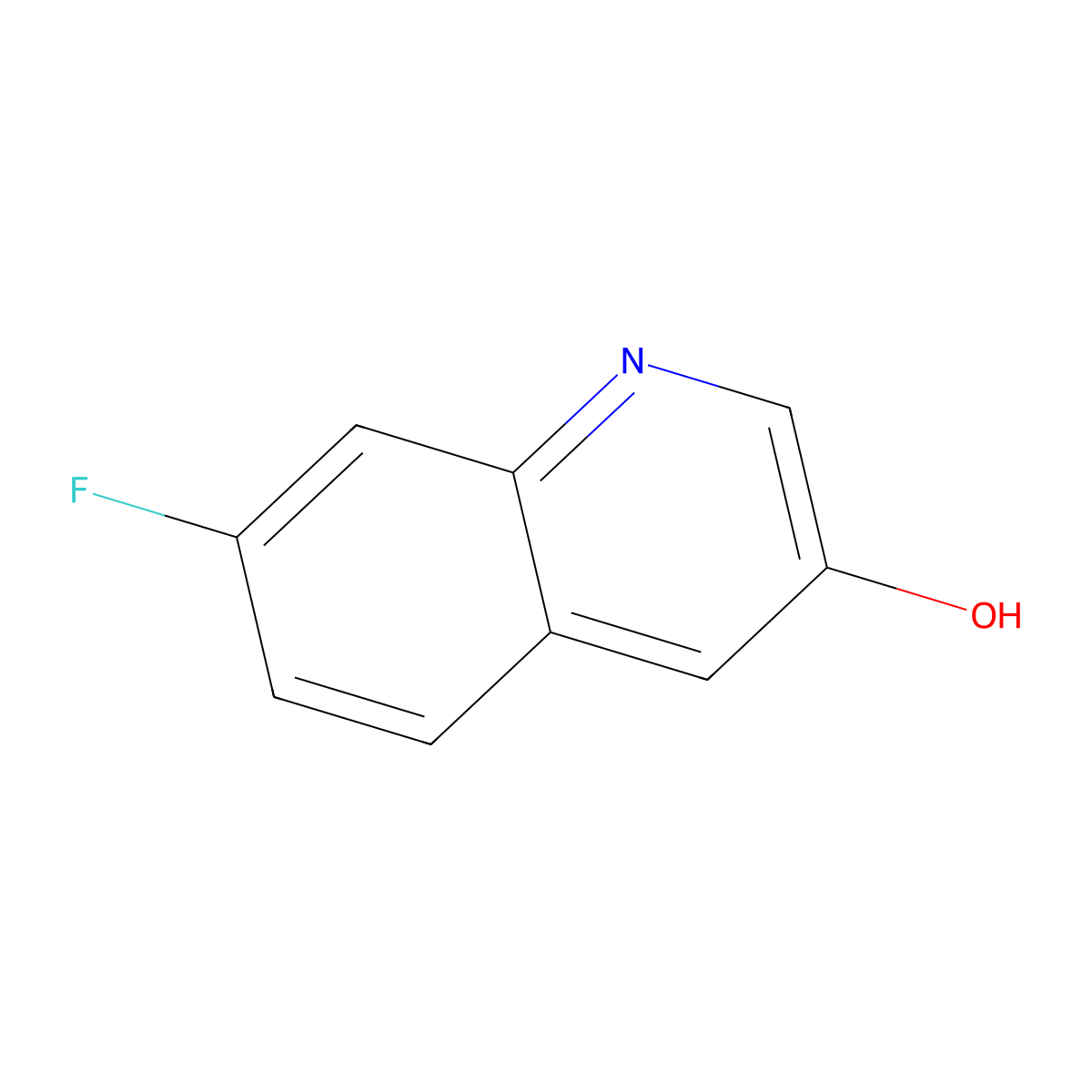 7-Fluoroquinolin-3-ol molecular structure, CAS 1026622-90-1