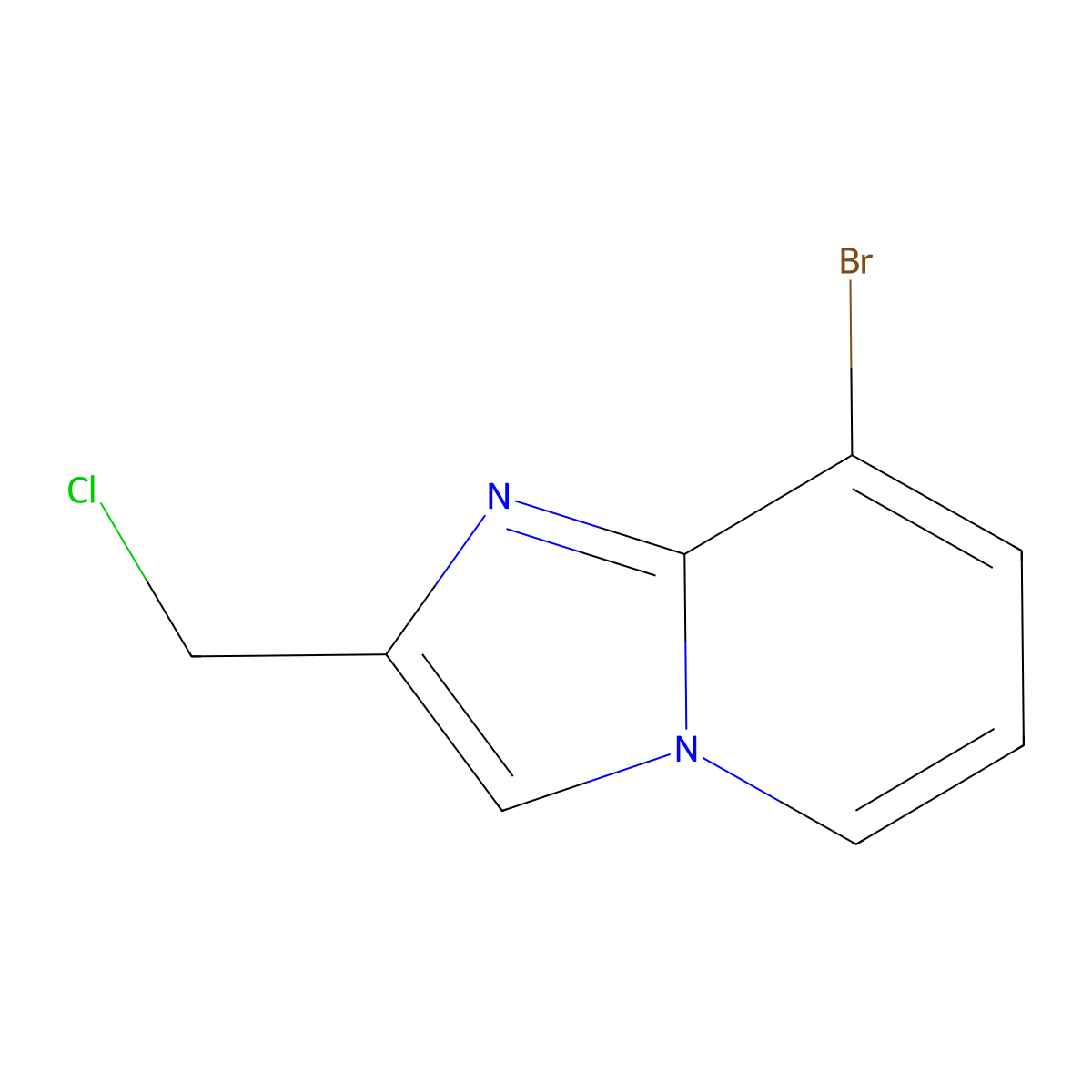 8-Bromo-2-(chloromethyl)imidazo[1,2-a]pyridine molecular structure, CAS 1026663-86-4