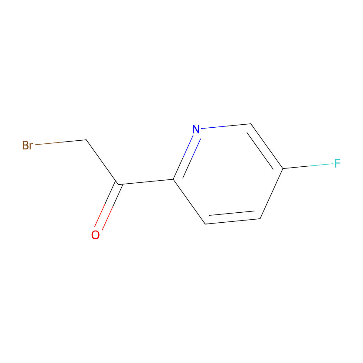 2-Bromo-1-(5-fluoropyridin-2-yl)ethanone molecular structure, CAS 1026665-80-4