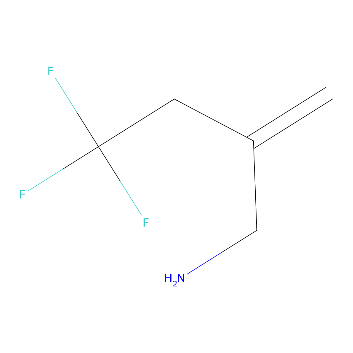 2-(Aminomethyl)-4,4,4-trifluorobut-1-ene molecular structure, CAS 1026677-43-9