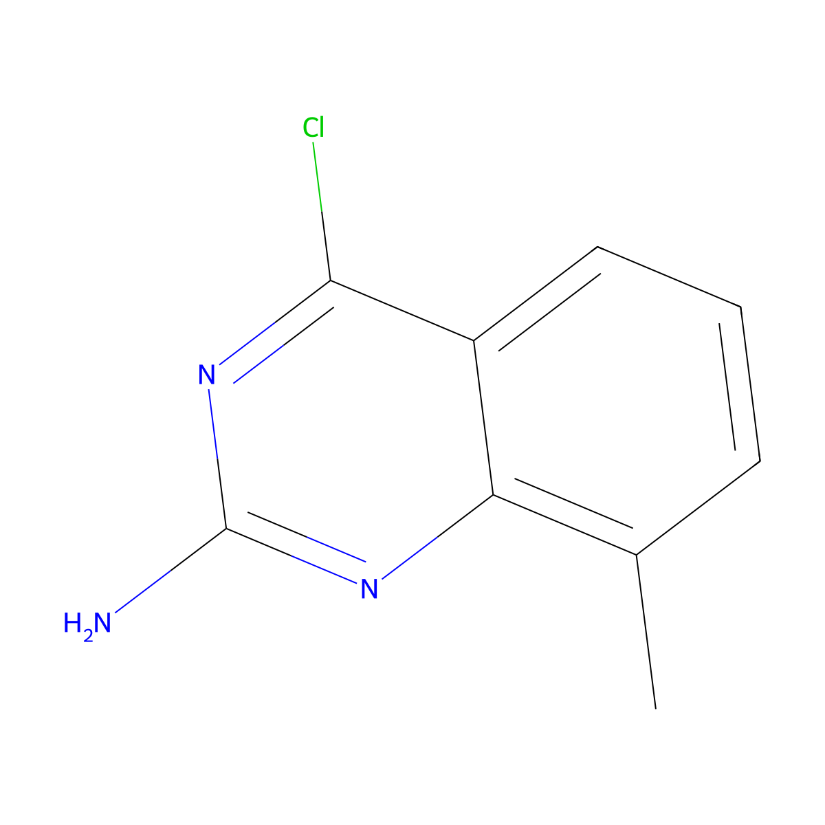 4-Chloro-8-methylquinazolin-2-amine molecular structure, CAS 1026679-06-0