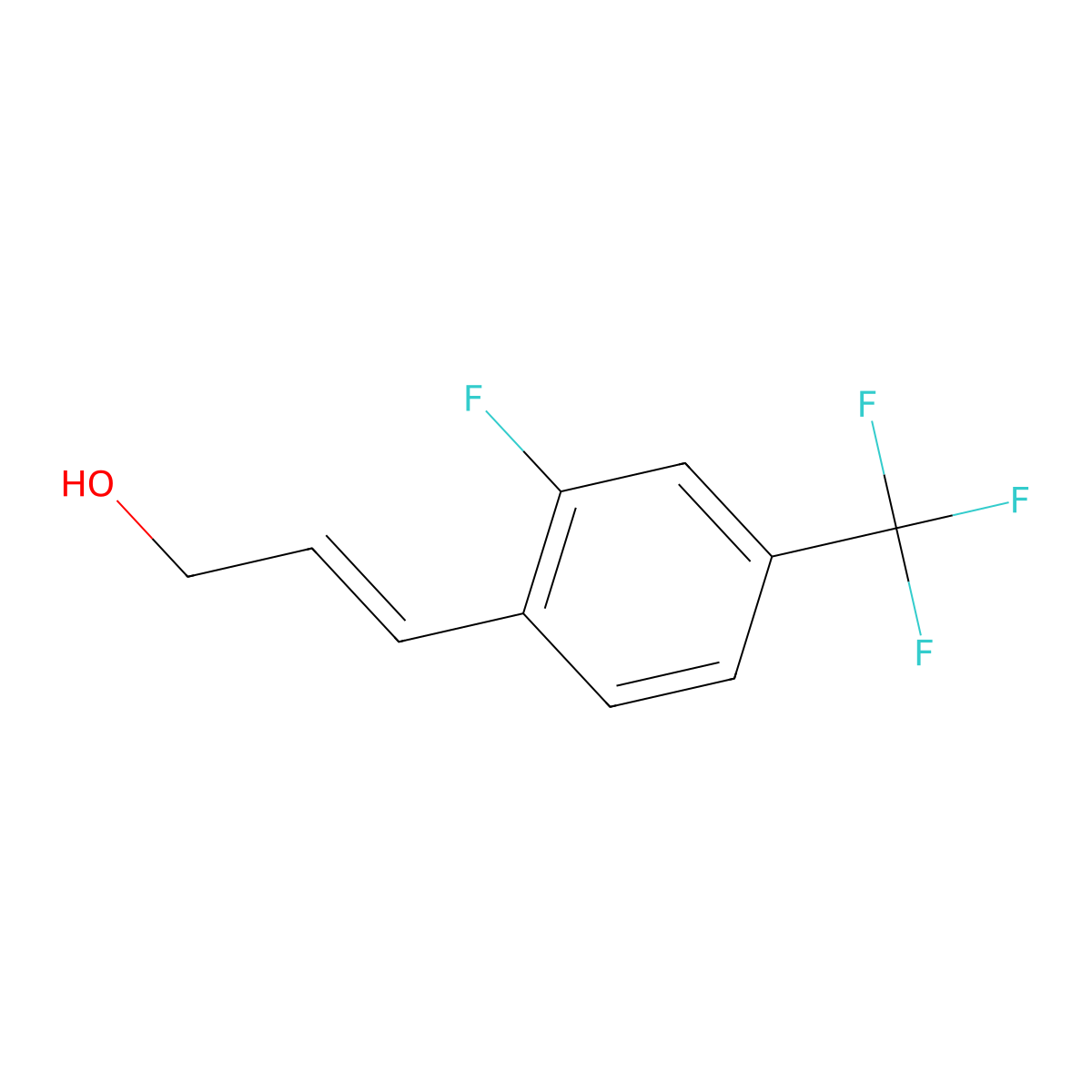 3-[2-Fluoro-4-(trifluoromethyl)phenyl]prop-2-en-1-ol molecular structure, CAS 1026683-97-5