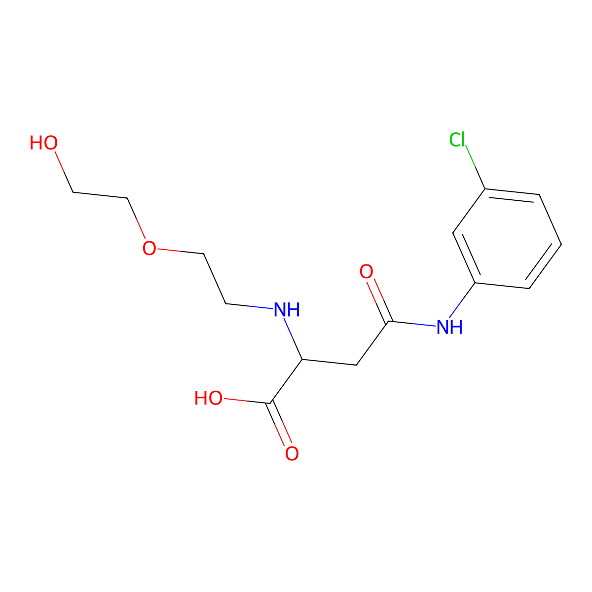 4-(3-Chloroanilino)-2-[2-(2-hydroxyethoxy)ethylamino]-4-oxobutanoic acid molecular structure, CAS 1026687-22-8