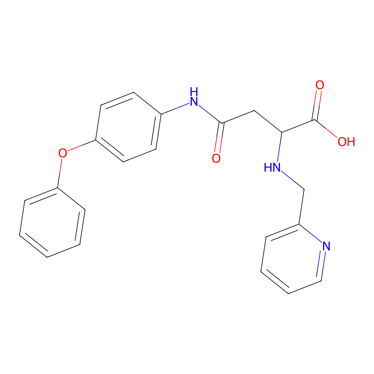 4-Oxo-4-(4-phenoxyanilino)-2-(pyridin-2-ylmethylamino)butanoic acid molecular structure, CAS 1026687-37-5