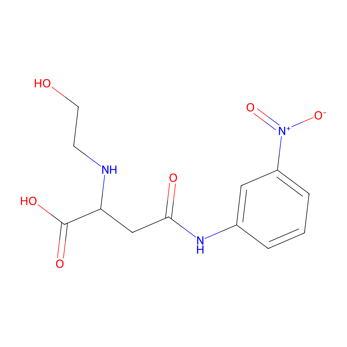 2-(2-Hydroxyethylamino)-4-(3-nitroanilino)-4-oxobutanoic acid molecular structure, CAS 1026687-39-7