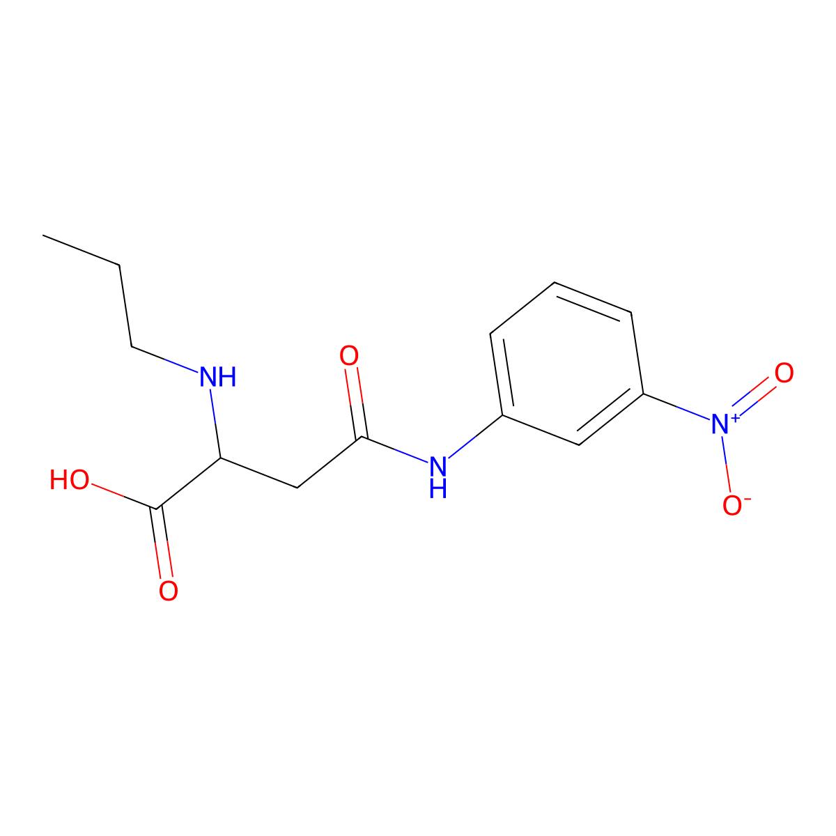 4-(3-Nitroanilino)-4-oxo-2-(propylamino)butanoic acid molecular structure, CAS 1026687-43-3