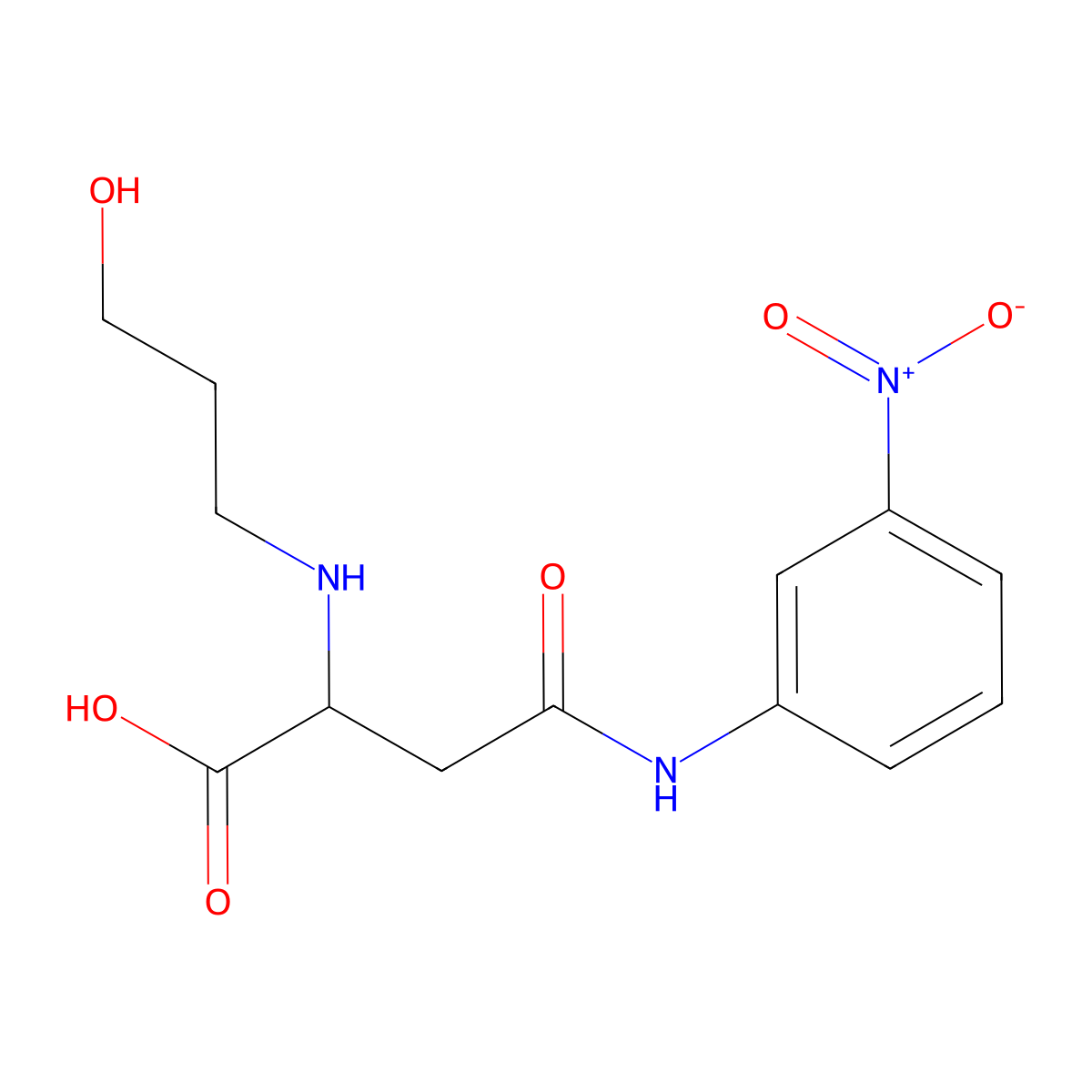 2-(3-Hydroxypropylamino)-4-(3-nitroanilino)-4-oxobutanoic acid molecular structure, CAS 1026687-44-4