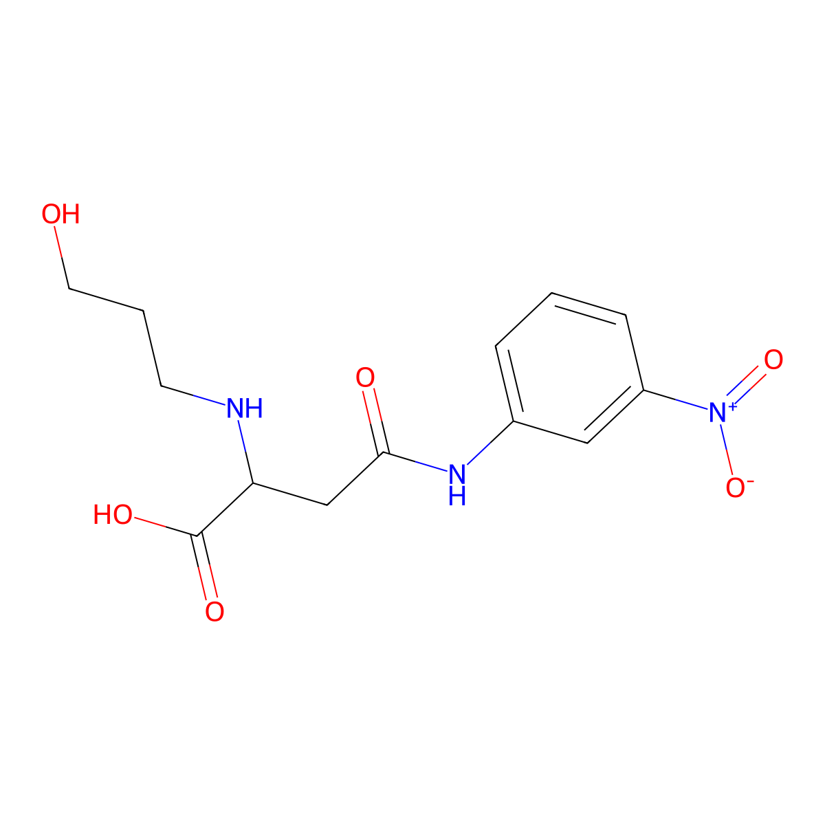 2-(3-Hydroxypropylamino)-4-(3-nitroanilino)-4-oxobutanoic acid molecular structure, CAS 1026687-44-4