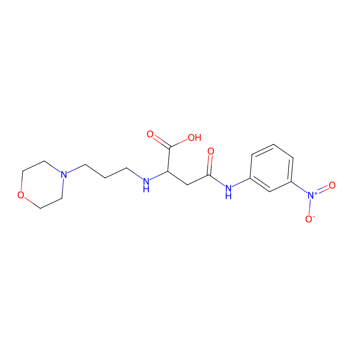 2-((3-Morpholinopropyl)amino)-4-((3-nitrophenyl)amino)-4-oxobutanoic acid molecular structure, CAS 1026687-51-3
