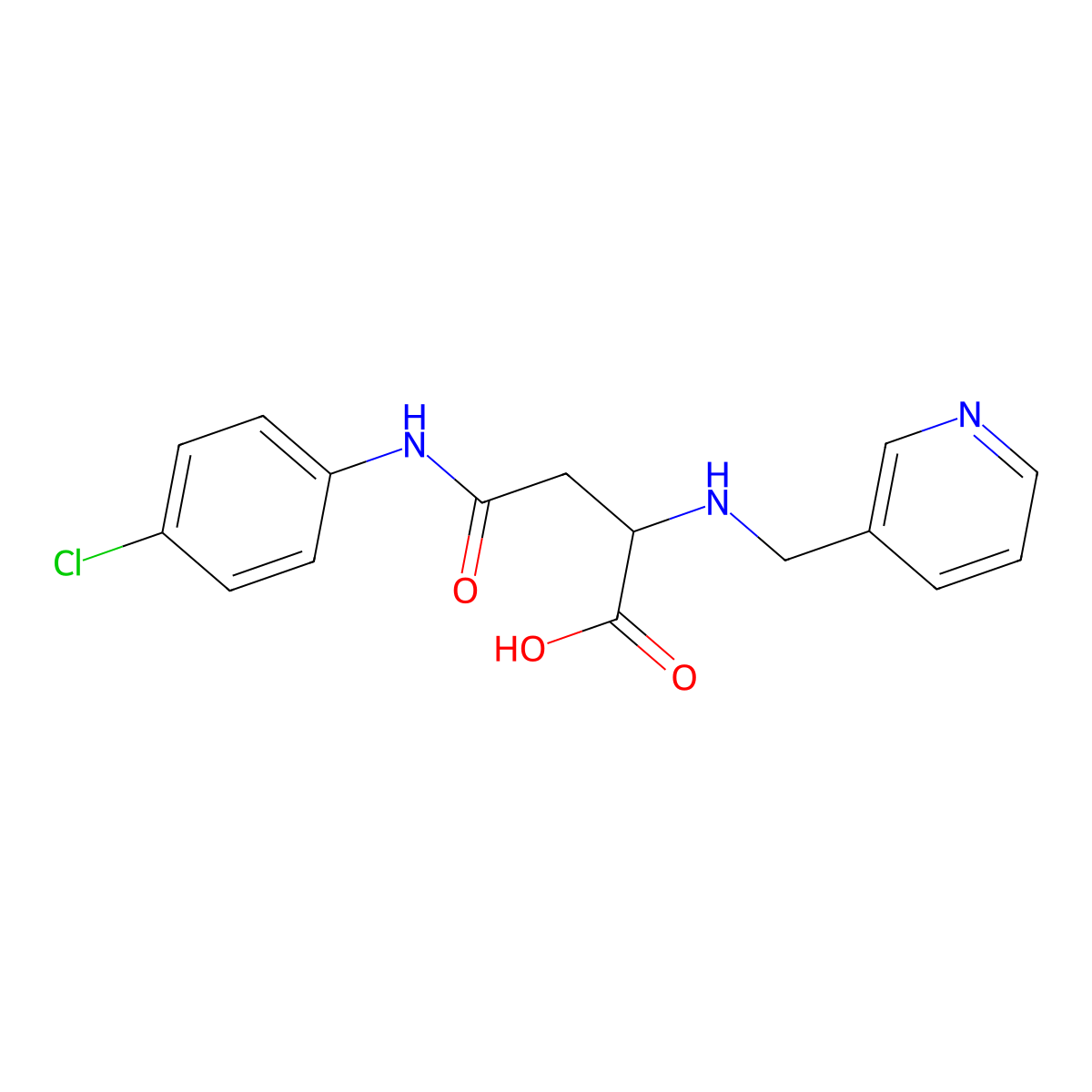 4-(4-Chloroanilino)-4-oxo-2-(pyridin-3-ylmethylamino)butanoic acid molecular structure, CAS 1026688-75-4