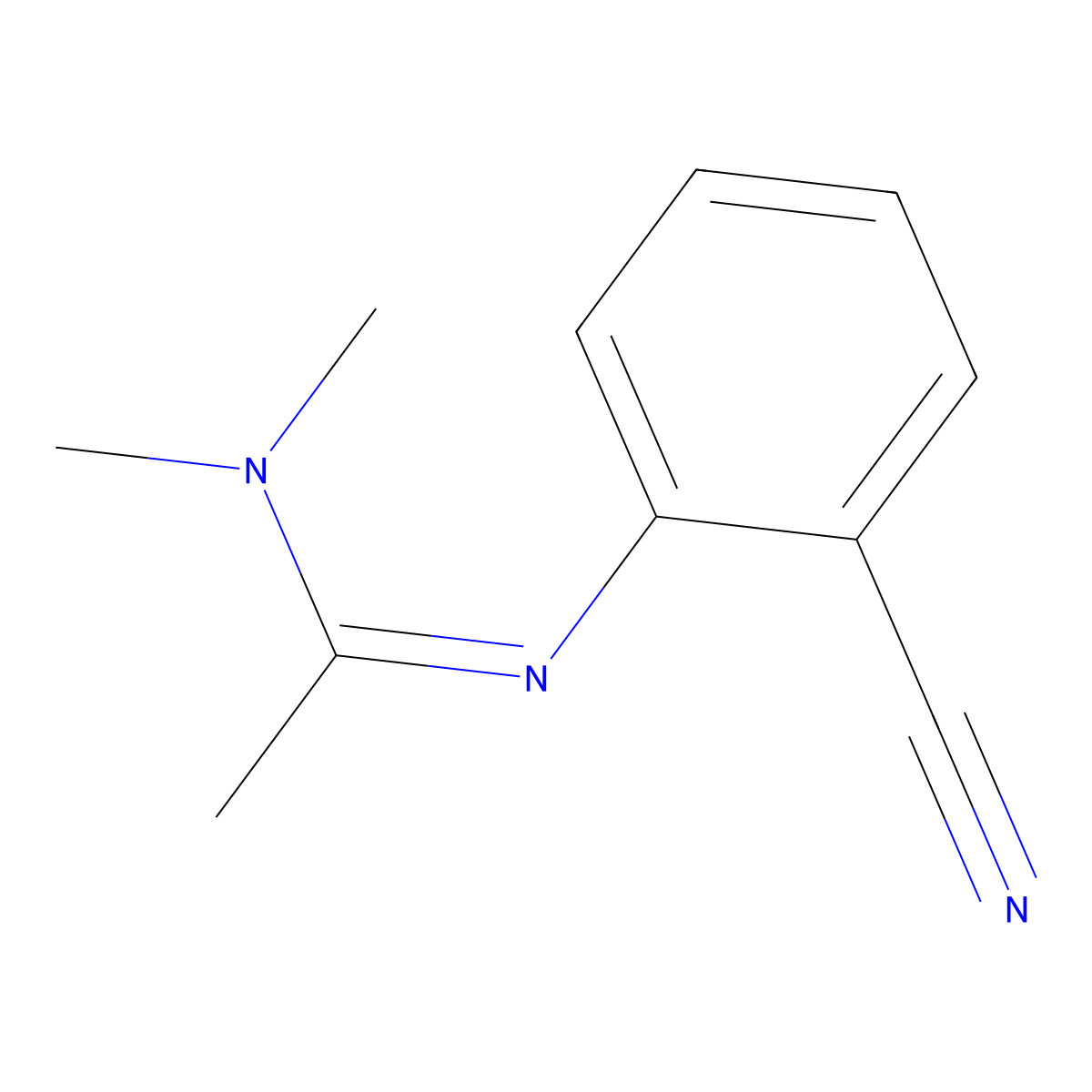 N'-(2-cyanophenyl)-N,N-dimethylethanimidamide molecular structure, CAS 102669-53-4