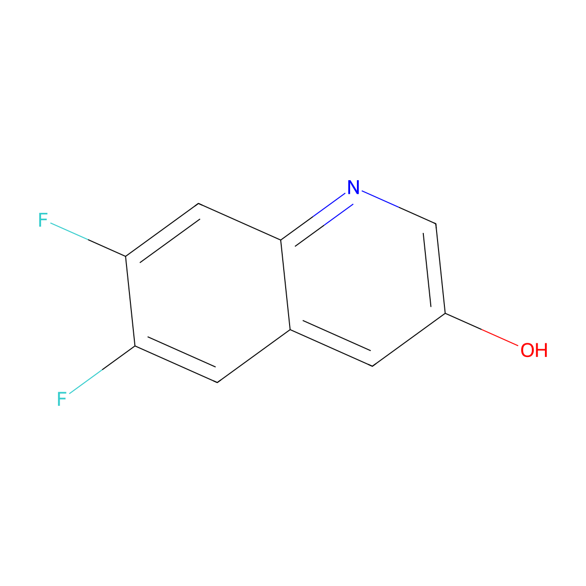 6,7-Difluoroquinolin-3-ol molecular structure, CAS 1026706-70-6