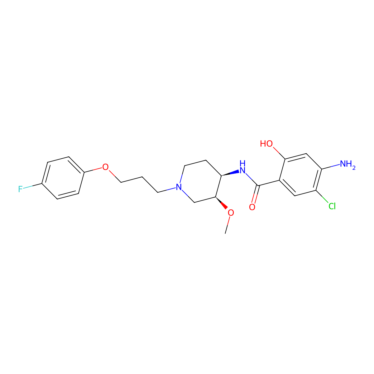 2-O-Desmethyl Cisapride molecular structure, CAS 102671-04-5