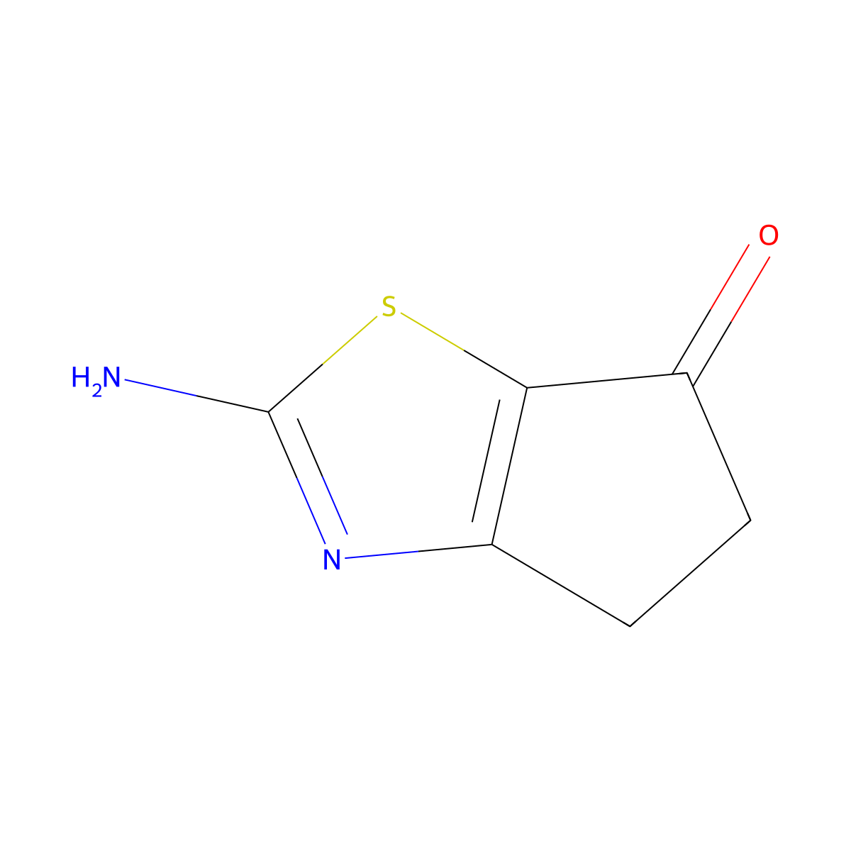 2-amino-4H,5H,6H-cyclopenta(d)(1,3)thiazol-6-one molecular structure, CAS 1026710-03-1