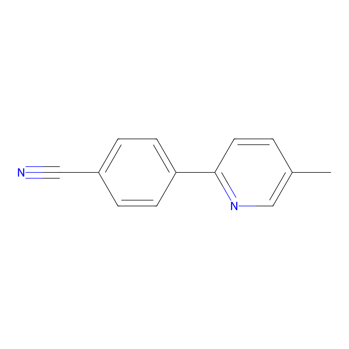 4-(5-Methyl-2-pyridyl)benzonitrile molecular structure, CAS 102672-85-5