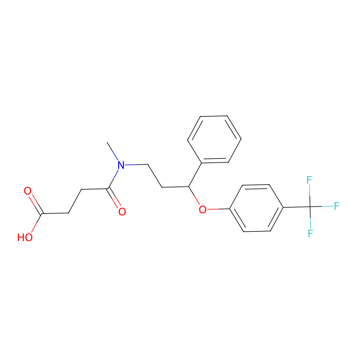 Fluoxetine succinate ester molecular structure, CAS 1026723-45-4