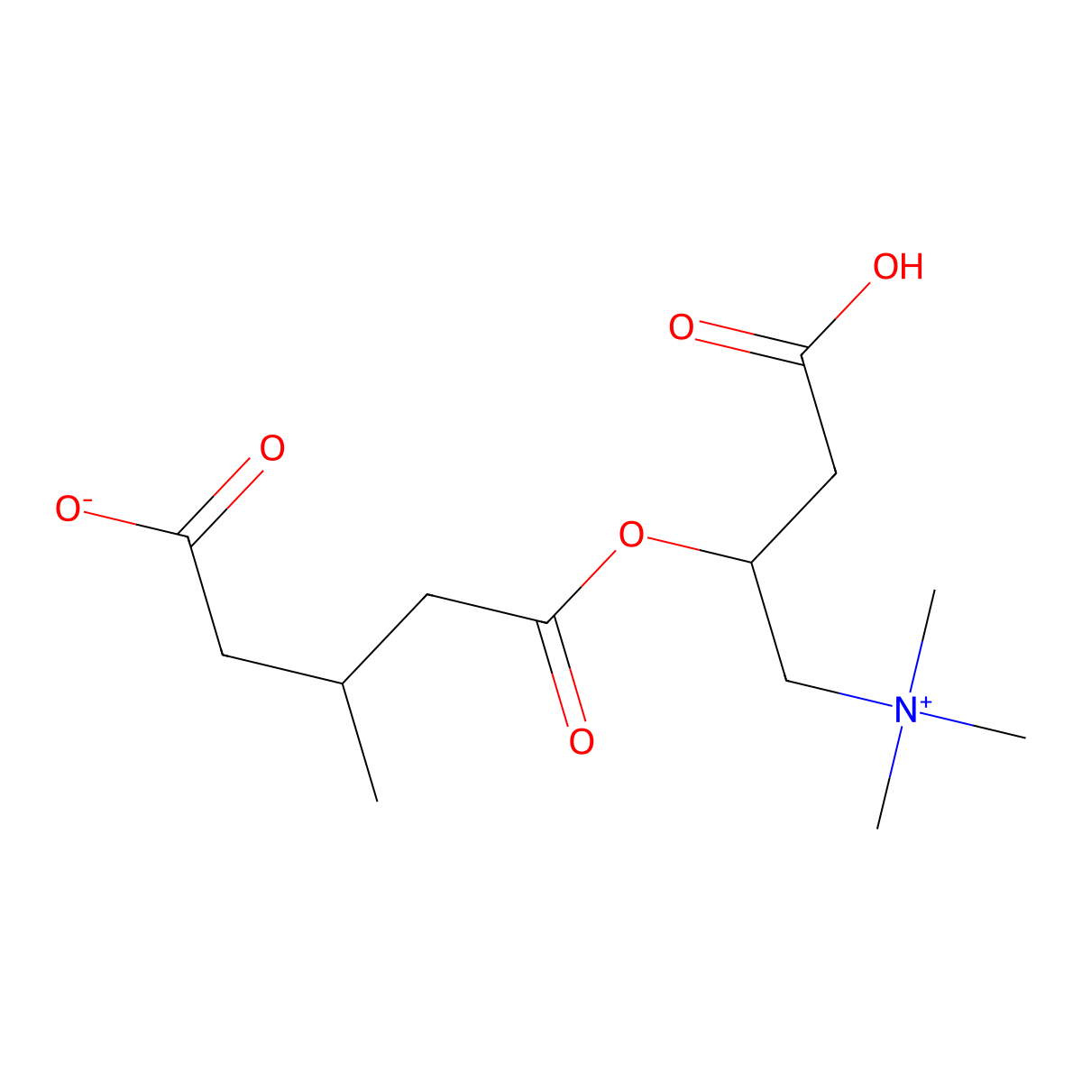 3-Methylglutarylcarnitine molecular structure, CAS 102673-95-0