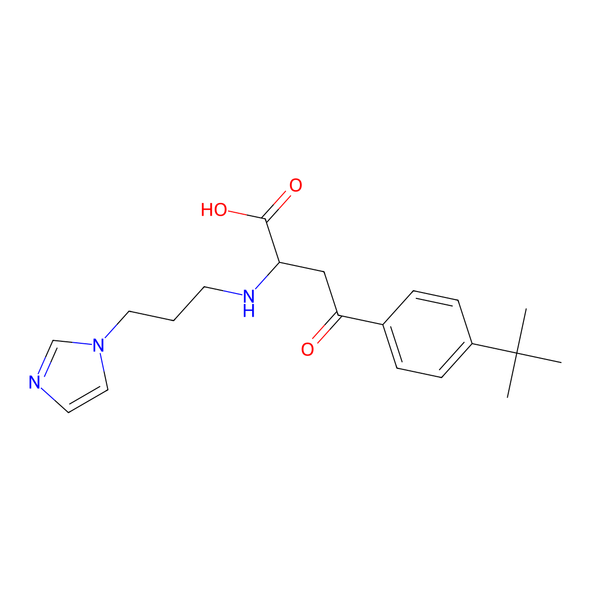 4-(4-Tert-butylphenyl)-2-(3-imidazol-1-ylpropylamino)-4-oxobutanoic acid molecular structure, CAS 1026742-07-3