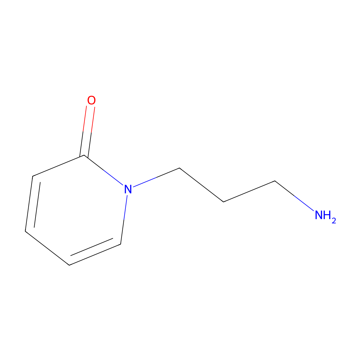 1-(3-Aminopropyl)-1,2-dihydropyridin-2-one molecular structure, CAS 102675-58-1